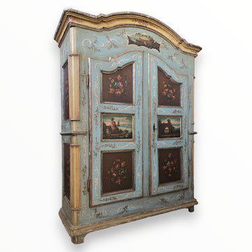 Armoire ancienne peinte du 18e siècle