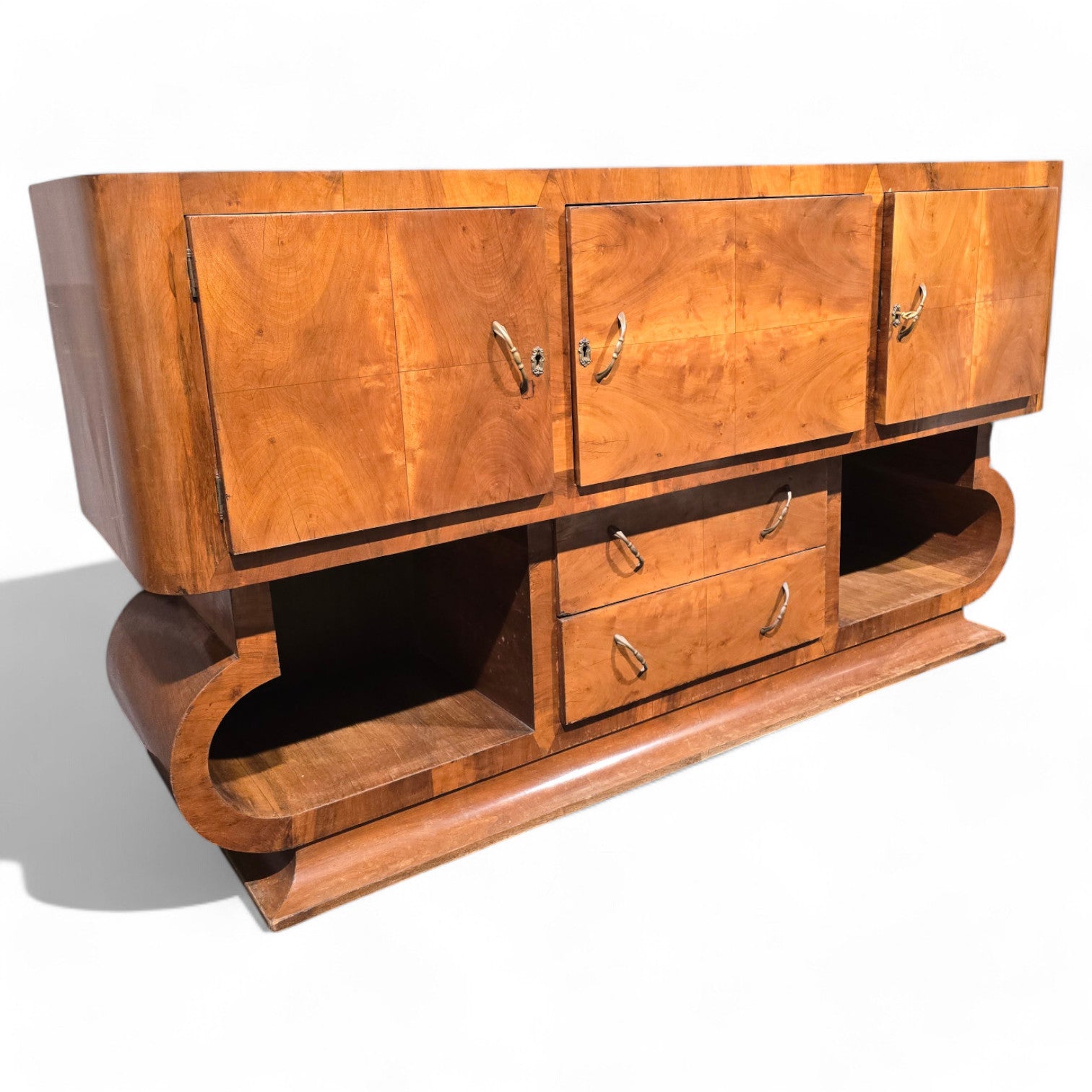 Sideboard Decò in radica di noce 1930